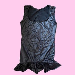 Black frilled bottom sexy lingerie mini dress